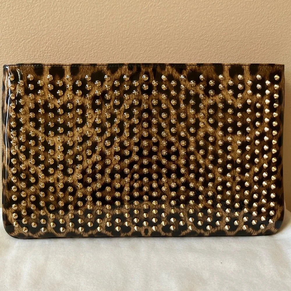 Christian Louboutin Loubiposh Animal print Crossbody Clutch
